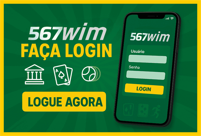 Imagem destacando login seguro na 567WIM para novos usuários